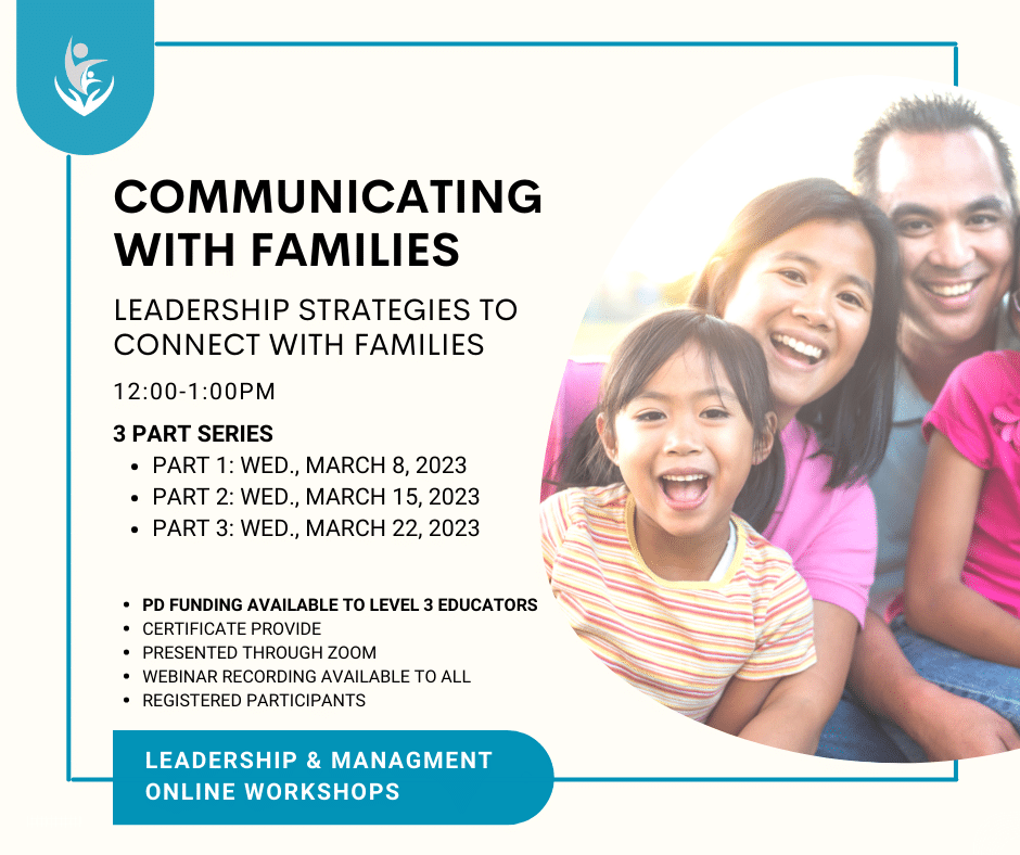 Read more about the article Communicating with Families: Leadership Strategies to Connect with Families (3 hours)